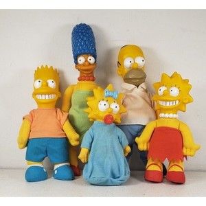 VTG. 1990 THE SIMPSON FAMILY DOLLS COMPLETE ~ MATT GROENING & 20th CENTURY FOX